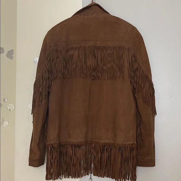 western native Brown Suede Fringe Jacket vintage - Picture 5 of 17